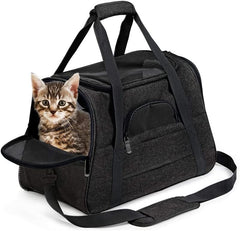Cat Carrier,Premium Pet Carrier Soft Sided with Fleece Pad for Cat and Small Dogs