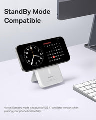 باسيوس باور بانك مغناطيسي، شاحن لاسلكي محمول 5000mAh لحزمة بطارية ماج سيف، شحن سريع 20 واط USB-C لايفون 15/برو/برو ماكس/بلس، سلسلة ايفون 14/13/12