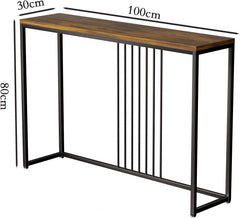 Modern Console Table, Narrow & Long Sofa Table with a Stable Steel Frame, Multifunctional Entryway Table for Living Room, Bedroom, Hallway, Foyer, Office & Corner