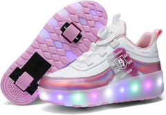 Kid Roller Skates Shoes,LED Light Up Shoes