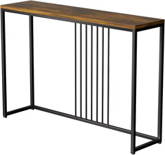 Modern Console Table, Narrow & Long Sofa Table with a Stable Steel Frame, Multifunctional Entryway Table for Living Room, Bedroom, Hallway, Foyer, Office & Corner