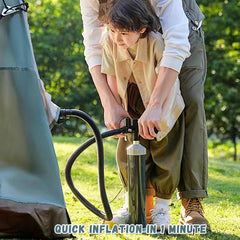 Laaioo Glamping Inflatable Tent - Camping Tents for Family - Hiking and Backpacking - Suitable for 4-5 Person Camping - Quick with 3 Minute Setup - 7.8FT x 7.8FT x 5.6FT