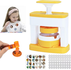 ماكينة صنع الازرار من كيجوز، ماكينة صنع شارات 55 ملم، مجموعة ضغط شارات ذاتية الصنع مع قاطع دائري و48 جزء زر، الة صنع دبابيس دائرية للاطفال والمشاريع الحرفية