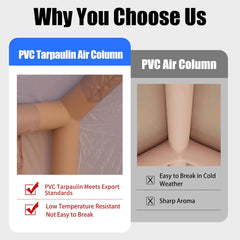 Inflatable Tents for Camping with Pump, Air Glamping Tents, Easy Setup 10 * 6.9ft Waterproof Blow up Tent, 2-4 People Oxford Cabin Tent with Mesh Window.