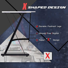 DESINO L-Shaped Desk Computer Corner Desk, L Shaped Home Office Desk, Simple Modern Gaming Desk (White, 51inch)