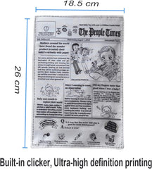 BIGTHREE 3-Pack Squeaky Newspaper Dog Toys, Dog Crinkle Paper Toys, Non-Shredding Washable Pet Interactive Crinkly Newspaper for Puppy, Small Dog, Pet Training, Tearing, Teething Toys