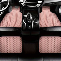 4pcs/set Premium Universal Car Faux Leather Floor Mats AH030
