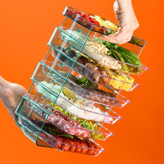 Kitchen Storage Rack,Kitchen Fruit and Vegetable Preparation Plate,Multi-Layer Fruit and Vegetable Sorting Tray,Self-adhesive Wall Mounted Kitchen Food Prep Tray