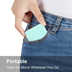فونيتو مراة صغيرة الحجم، مراة مكبرة مع ضوء، مراة قابلة للطي بمفتاح مغناطيسي مزدوج الجانبين، مراة مكياج صغيرة للسفر، مراة جيب لحقيبة اليد، محفظة، هدايا للبنات
