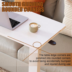 مكتب قائم متحرك بارتفاع قابل للتعديل وبجانب السرير قابل للطي ومتعدد الوظائف مع 4 عجلات لغرفة النوم وغرفة المعيشة والمكتب والمستشفى والاستوديو (رفع هوائي بي)