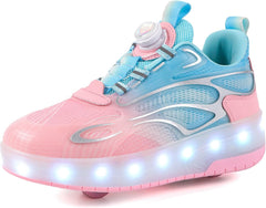Kid Roller Skates Shoes Shoes with Wheels LED Light Color Shoes Shiny Roller Skates Skate Shoes Kids Gifts Boys Girls