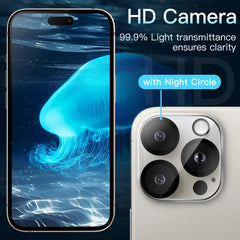 JETech Camera Lens Protector for iPhone 15 Pro 6.1-Inch and iPhone 15 Pro Max 6.7-Inch, 9H Tempered Glass, Anti-Scratch, Case Friendly, Does Not Affect Night Shots, HD Clear, 3-Pack