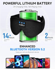 MUSICOZY 3D Bluetooth Sleep Mask with Headphones