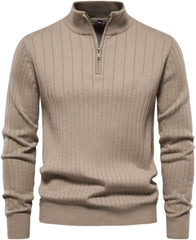 Autumn and Winter Stand Collar Men's Sweater Casual Half Zipper Pullover Sweater