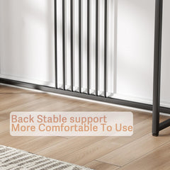 Modern Console Table, Narrow & Long Sofa Table with a Stable Steel Frame, Multifunctional Entryway Table for Living Room, Bedroom, Hallway, Foyer, Office & Corner