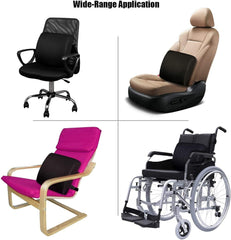 Sulfar Premium Comfort Seat Cushion – Non-Slip Orthopedic 100% Memory Foam Coccyx Cushion for Tailbone Pain – Cushion for Office Chair Car Seat – Back Pain & Sciatica Relief (Back cushion)