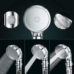 SKY-TOUCH Filtered Shower Head For Hard Water And Filtering Impurities, Hand Held Shower Head With Filter Balls.