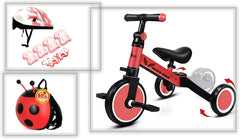 دراجة أطفال Trike 5 في 1 | دراجة أطفال مجففة ركوب للأطفال بعمر 2 و4 و5 سنوات | دراجة ثلاثية العجلات مثالية للأولاد والبنات | هدايا مجانية | تدريب التوازن (2-5 سنوات، أحمر)...(2-5 سنوات، أصفر)
