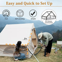 JOMAILIEEL InflatableTent 4-6 Person Waterproof Family Tent,Easy to Set Up Inflatable Tent with Storage Bag,Air Pump Camping Tent for Outdoor, Camping, Hiking