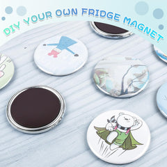 ام كيه.بير صانع ازرار مغناطيسي للثلاجة - صانع دبابيس 58 ملم/2.25 انش لمغناطيس الثلاجة، الة ضغط زر بدون تركيب يمكنك تركيبها بنفسك مع 100 قطعة من اللوازم