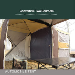 GearZone Car Tent Automatic Free to Build, Quick Open, Tailgate Tent Stable Windproof Detachable Car Boot Tent 495cm x 180cm, Large Rear Extension Tent, Camping Tent Can Accommodate 3-4 People, Suitab