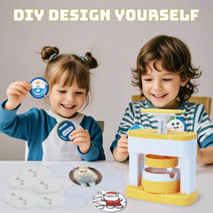 ماكينة صنع الازرار من كيجوز، ماكينة صنع شارات 55 ملم، مجموعة ضغط شارات ذاتية الصنع مع قاطع دائري و48 جزء زر، الة صنع دبابيس دائرية للاطفال والمشاريع الحرفية