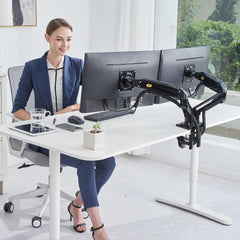 Dual Monitor Desk Mount Stand Full Motion Swivel Computer Monitor Arm
