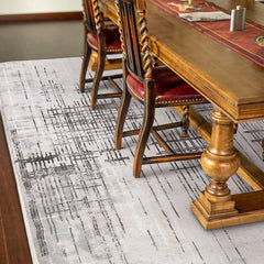 Leesentec Carpets & Rugs Modern Abstract Area Rugs Living Room Soft Short Pile Rug Non-slip Grey Large Luxury Carpet Living Room Bedroom Floor Mat Home Decor (120 * 160 cm, Beige Grey)