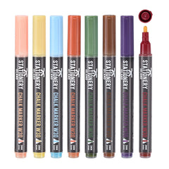 Stationery Island Chalk Pens D60 Pack Of 8 Neon Colours – 6mm Chisel Nibs. Dry Wipe Erase Liquid Chalk Markers. For Glass (Windows & Mirrors), Whiteboards, Signs And Non-Porous Blackboards