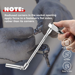 YIYITOOLS 74 Pcs 1/4" Drive Socket Set,1/4-Inch Drive Master Socket Set with Ratchets,Extensions with 1/4" Drive Bits Set,Universal Joint (5/32-Inch- 9/16-Inch, 4mm-14mm)