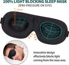 Sleep Mask 100% Blackout 3D Contoured Sleep Eye Mask