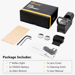 CVLIFE 1X22X33 Red Green Dot Gun Sight Scope Reflex Sight with 20mm Rail