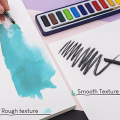 Stationery Island Watercolour Paper A4 300 g, 30 Sheets Watercolour Pad A4, Watercolour Paper for Watercolours, Watercolour Sketchbook, Watercolour Paper for Students, Beginners, Sketchbook