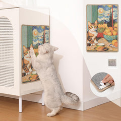 Sisal Cat Scratcher Mat with Adhesive Hook Loop Tape
