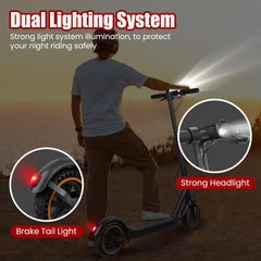 Electric Scooter, 500W Motor, Up to 17-20MPH &19-21 Miles, Commuter Escooter, Foldable E-Scooter for Adults with APP and Dual Braking System Escooter(Orange/Grizzly/Black)