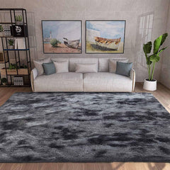 Tinyboy-hbq Area Rugs Unique Abstract Fluffy Carpet Anti Slip Soft Rug for Bedroom Living Room Home Decor Multiple Sizes Large Pad Easy Cleaning (Gray White, 80 * 120cm)