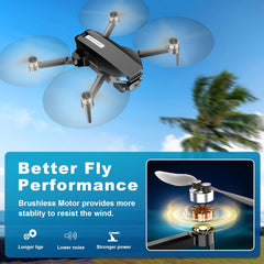 GPS Drone with Camera for Adults, 2K HD FPV Drones with Auto Return, Follow Me, Circle Fly, Waypoint Fly, Stable Hover, Brushless Motor, Foldable 5G Transmission Remote Control Quadcopter