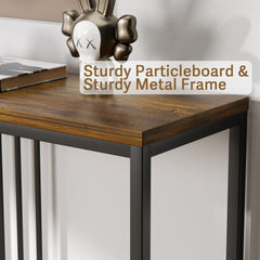 Modern Console Table, Narrow & Long Sofa Table with a Stable Steel Frame, Multifunctional Entryway Table for Living Room, Bedroom, Hallway, Foyer, Office & Corner