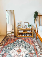 XICEN Rug Persian Crystal Print Living Room Area rugs, 140 * 200CM Large Washable Living Bedroom Rug, for Family Bedroom Office Featuring Stain Resistant Easy to clean Floor rugs Large