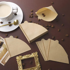 Coffee Filter 100 pcs, Coffee Filter Paper V60 Unbleached Disposable Coffee Filters Paper for Pour Over and Drip Coffee Maker (2-4 Cups)
