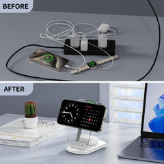 Magnetic Wireless Mag-Safe Charger Stand,3 in 1 Charger