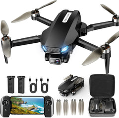 GPS Drone with Camera for Adults, 2K HD FPV Drones with Auto Return, Follow Me, Circle Fly, Waypoint Fly, Stable Hover, Brushless Motor, Foldable 5G Transmission Remote Control Quadcopter