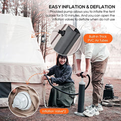 Labymos Waterproof Inflatable Tent Camping Tent for Fishing Hiking Caping Backpacking for 3-8 Persons