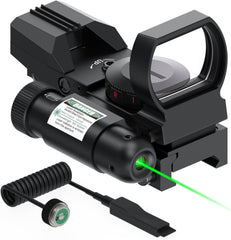 Feyachi Reflex Sight - 4 Reticle Red & Green Dot Sight Optics with Integrated Red/Green Laser Sight Less Than 5mW Output