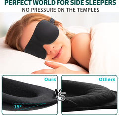 Sleep Mask 100% Blackout 3D Contoured Sleep Eye Mask