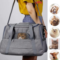 Cat Carrier,Premium Pet Carrier Soft Sided with Fleece Pad for Cat and Small Dogs
