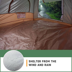 Umbalir Upgrade Inflatable Camping Tent with Pump, Easy Setup 4 Season Glamping Tent, 2-4 Persons Waterproof Windproof Outdoor Self-Supporting Air Tent-7.8FT x 7.8FT x 5.6FT