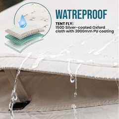 TAILI Inflatable Blow Up Tent for Camping with Hand Pump for 2/4/6/8 Person, Easy Setup Outdoor Inflatable Oxford Waterproof Air Tent House for Family Camping Adult