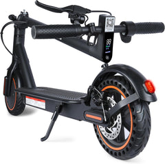 Electric Scooter for Adults, 500W Motor, Max 17-20 Mph Speed, 19 Miles Long Range, 8.5 Inch Solid Tires, Portable Folding E-Scooter for Commuting with Dual Brakes, APP Control & Front & Rear Lights