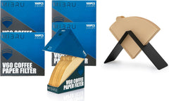 MIBRU Coffee Filters V60 Cone Paper White 100pcs Coffee Filters Unbleached Paper Filters Compatible with Pour Over Drippers 2-4 Cups Size 02 Coffee Filters v60 (1-4 Cups 02, 100)